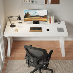 AZN Gaming Desk, 47/55'' Computer Desk, Gaming Desk w/LED Lights & Carbon Fiber Desktop, Home Office Desks w/Ergonomic Design, Computer Desks w/Cup Holder, Headphone Holder, Cable Organizer